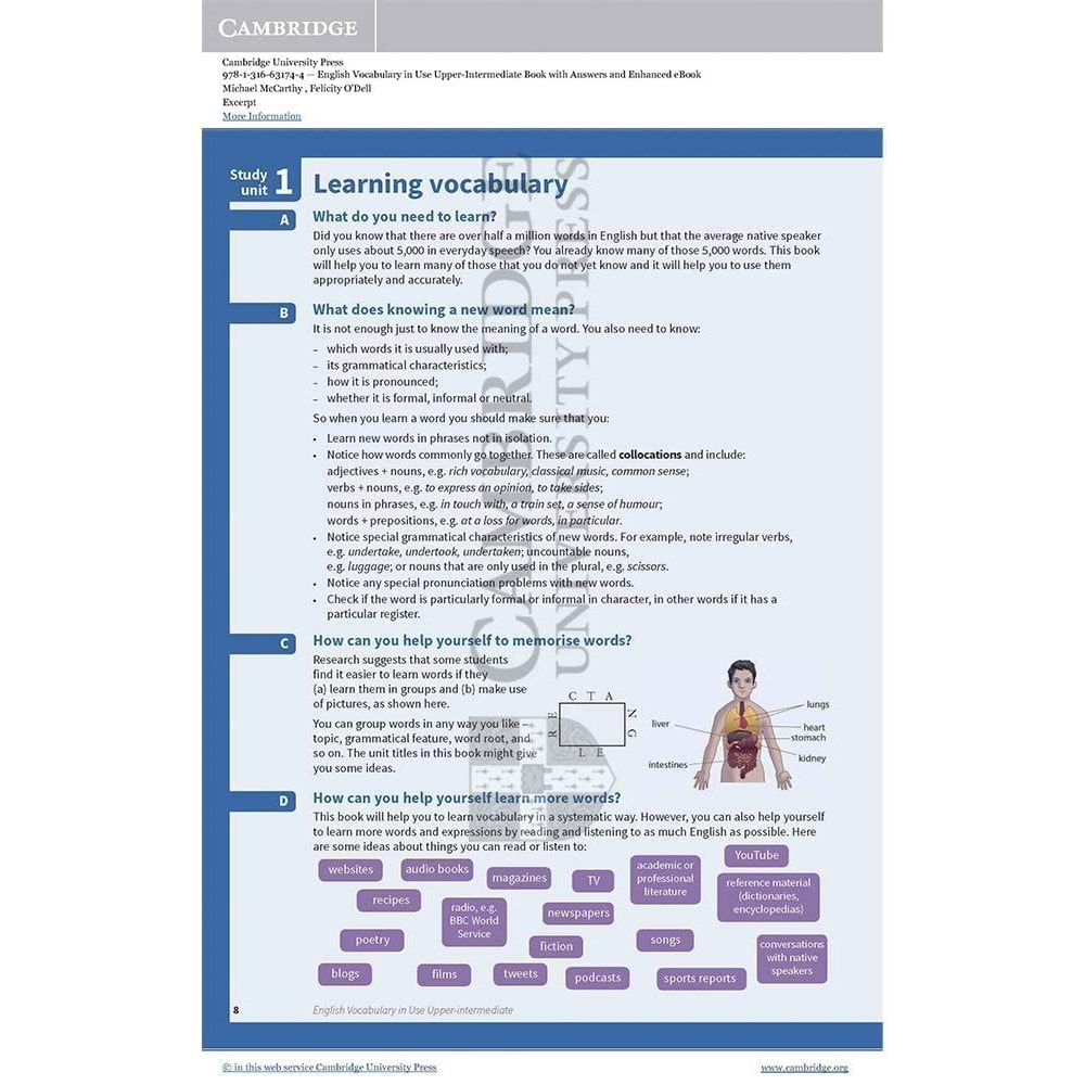 (ELT) ENGLISH VOCABULARY IN USE UPPER INTERMEDIATE BOOK WITH ANSWERS AND ENHANCED EBOOK