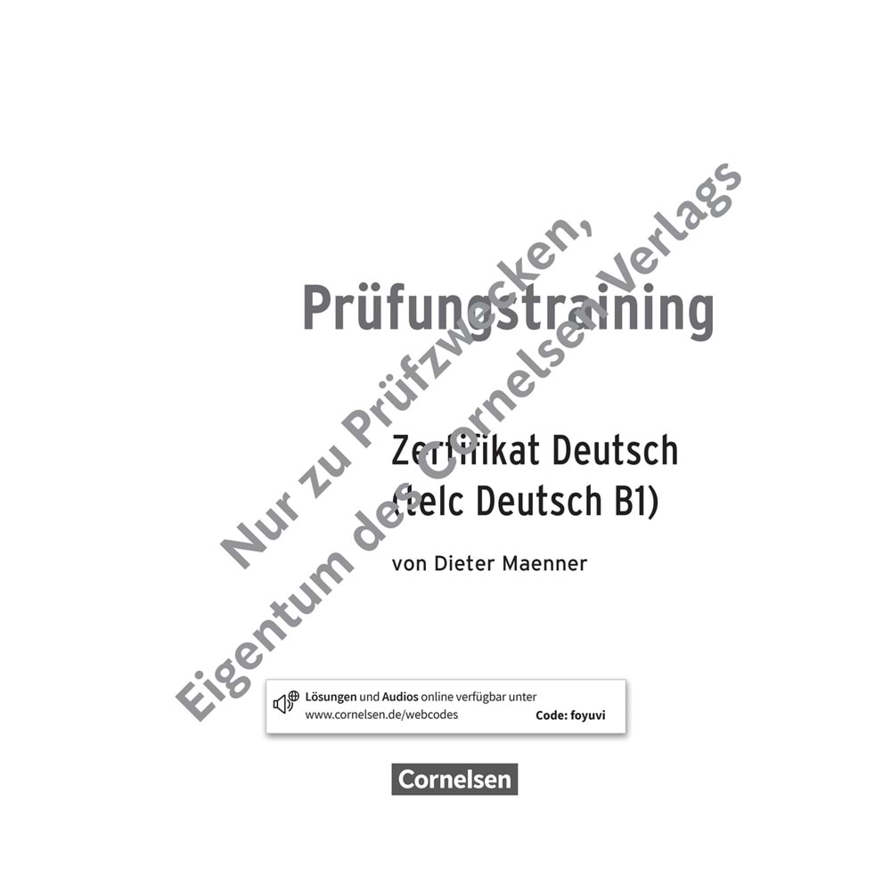 Prüfungstraining Zertifikat Deutsch-Telc B1