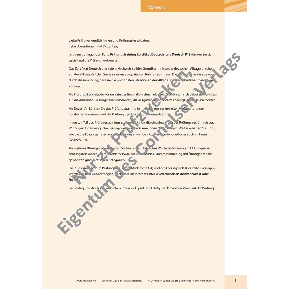 Prüfungstraining Zertifikat Deutsch-Telc B1