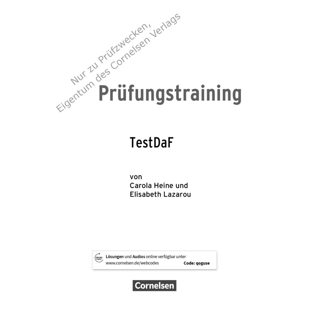 Prüfungstraining TestDaf B2/C1
