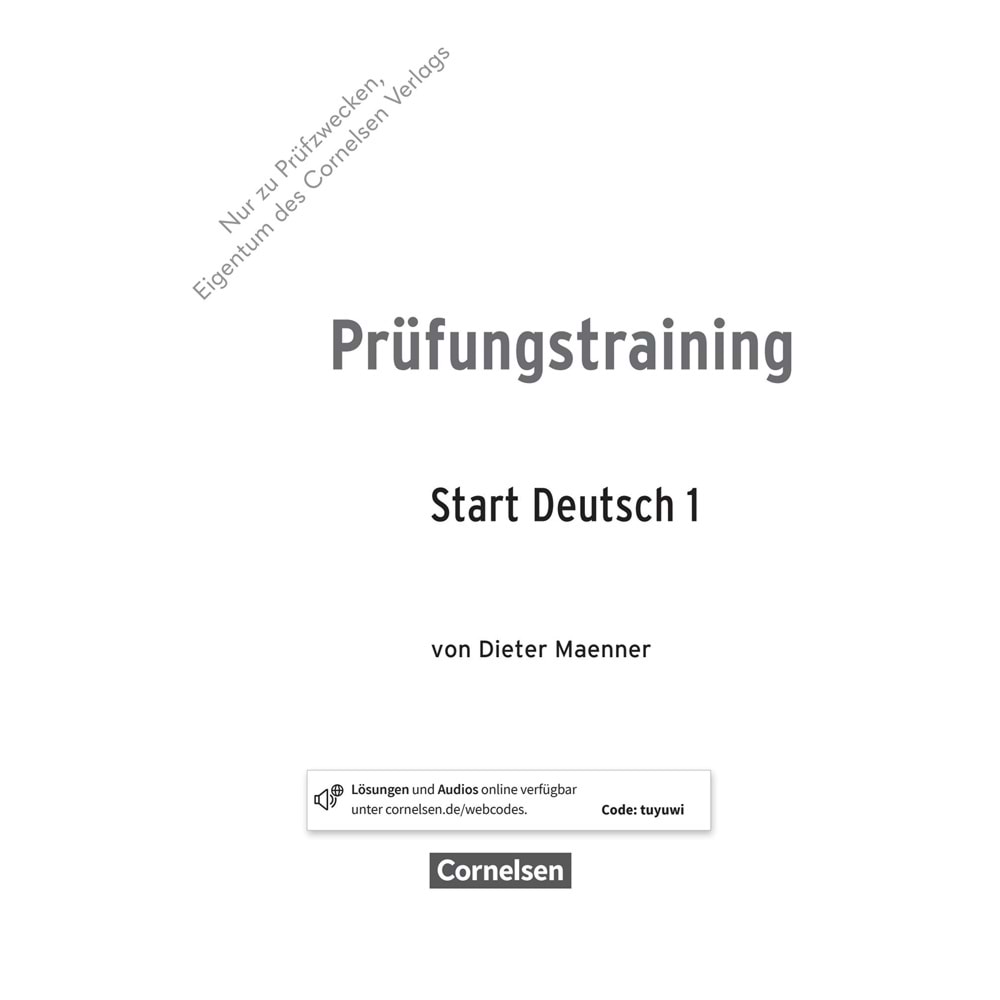 Prüfungstraining A1 Start Deutsch 1 Mit Lösungen und Audios online