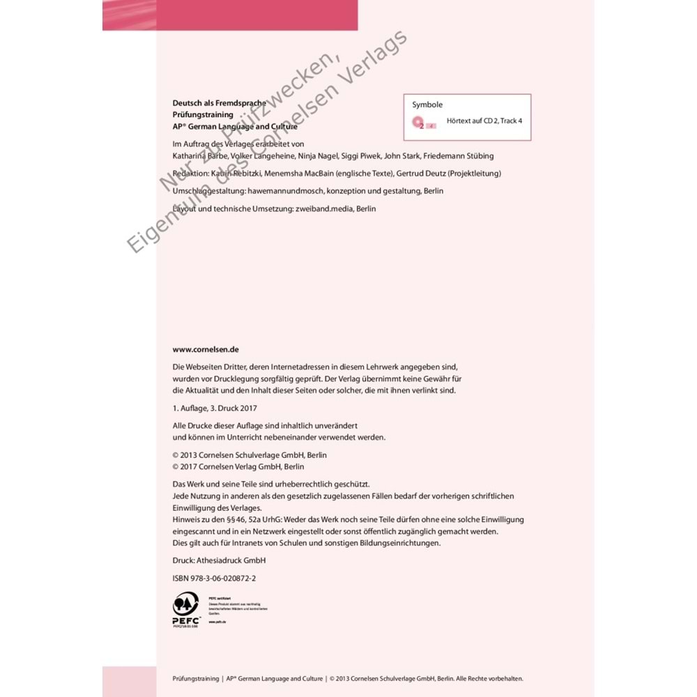 Prüfungstraining B2 Übungsbuch : AP German Language and Culture Exam