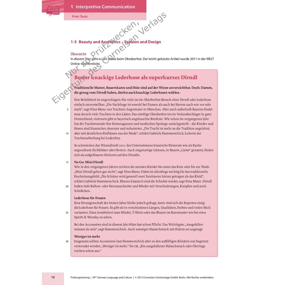 Prüfungstraining B2 Übungsbuch : AP German Language and Culture Exam