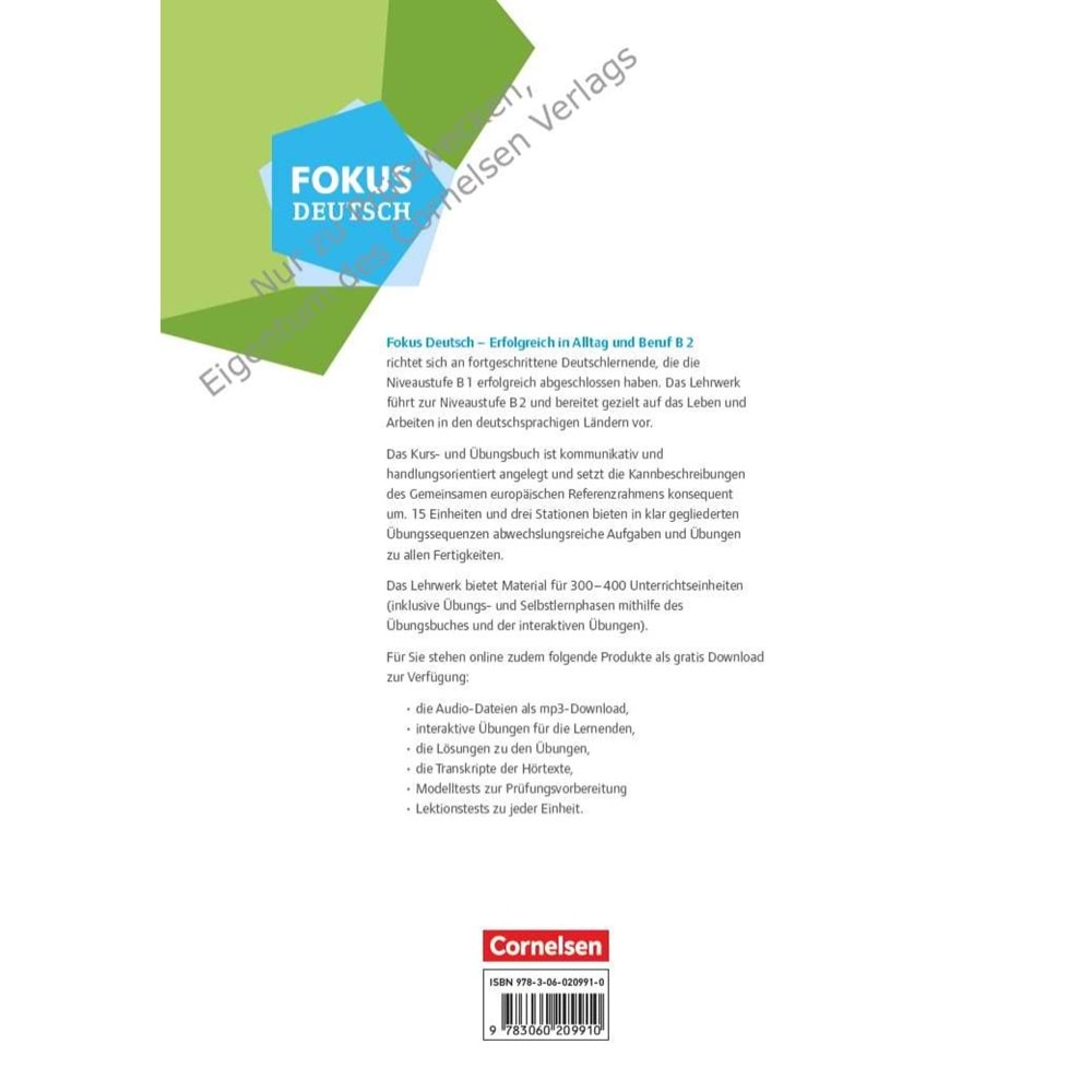 Fokus Deutsch B2 Kurs und Übungsbuch