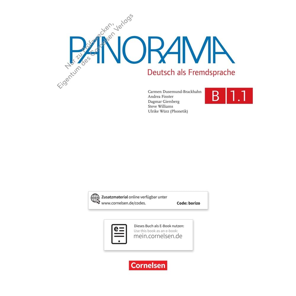 Panorama B1.1 Kursbuch Deutsch als Fremdsprache B1 Teilband 1