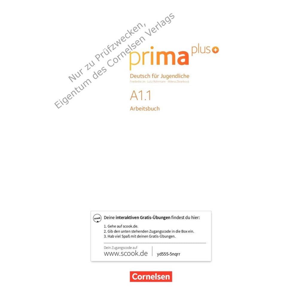 Prima Plus A1.1 Arbeitsbuch Mit CD