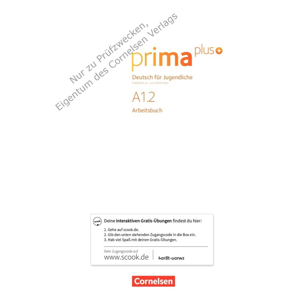Prima Plus A1.2 Arbeitsbuch Mit CD