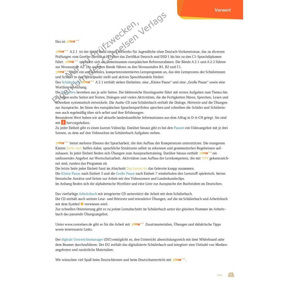 Prima Plus A2.1 Schulbuch