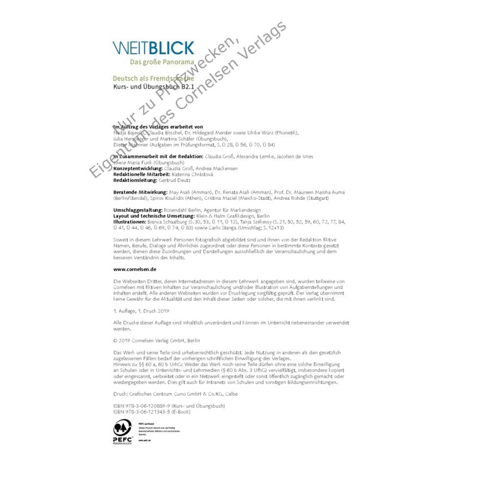 Weitblick B2.1 Kurs und Übungsbuch