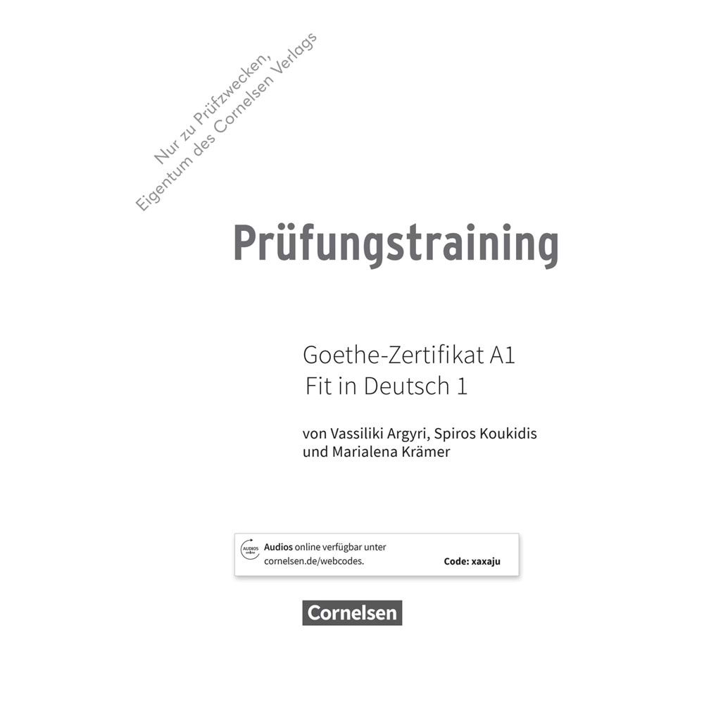 Prüfungstraining A1 Goethe-Zertifikat Fit 1