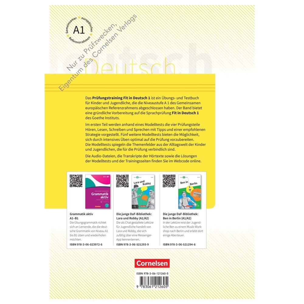Prüfungstraining A1 Goethe-Zertifikat Fit 1