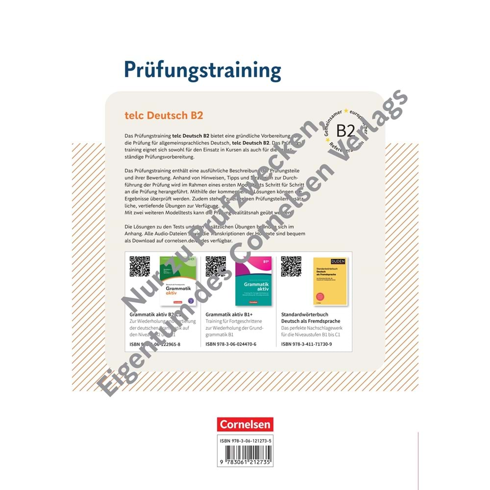 Prüfungstraining DaF B2 TELC: Übungsbuch