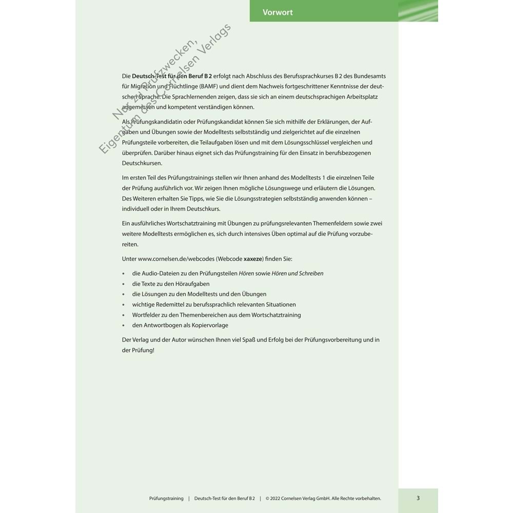 Prüfungstraining DaF Deutsch-Test für den Beruf B2 : Übungsbuch