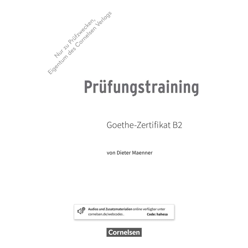 Prüfungstraining Goethe-Zertifikat B2