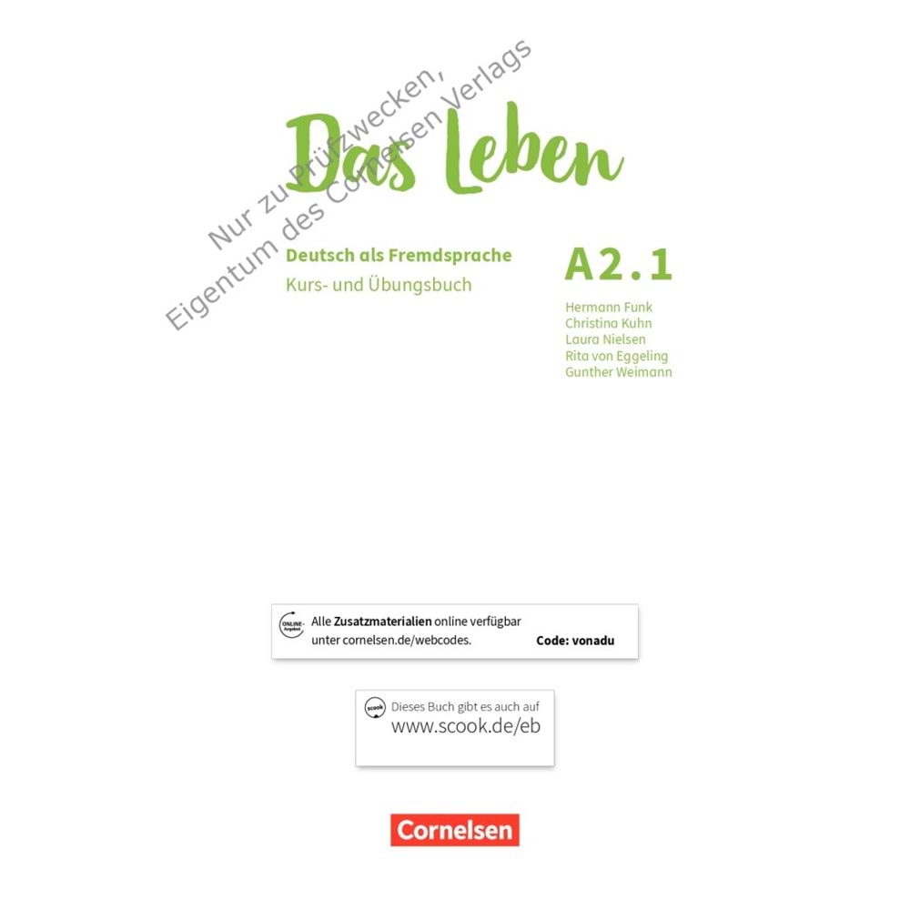 Das Leben A2.1 Kurs und Übungsbuch