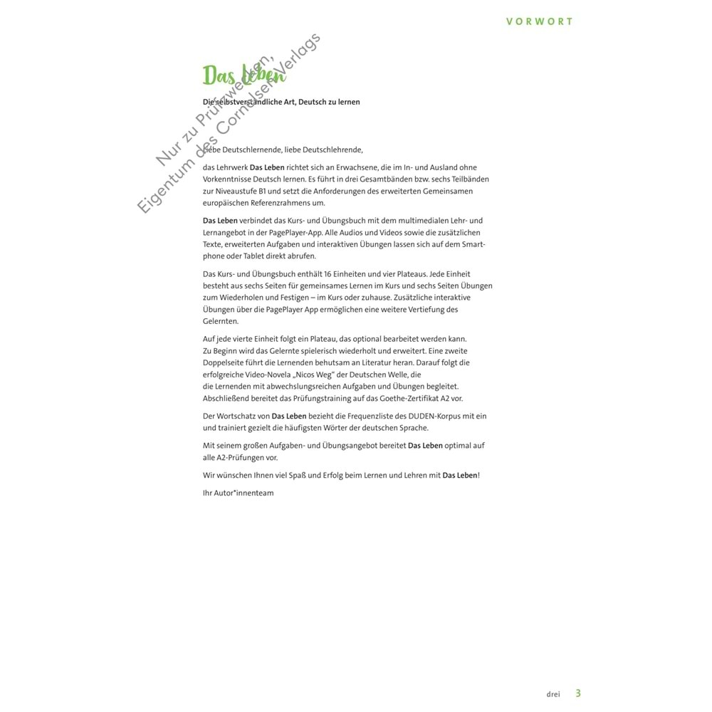 Das Leben A2 Kurs und Übungsbuch