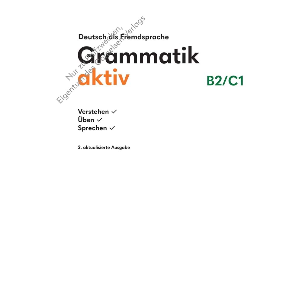 Grammatik aktiv B2/C1 Übungsgrammatik