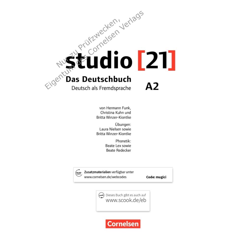 Studio 21 A2 Gesamtband Kurs Und Übungsbuch Mit DVD