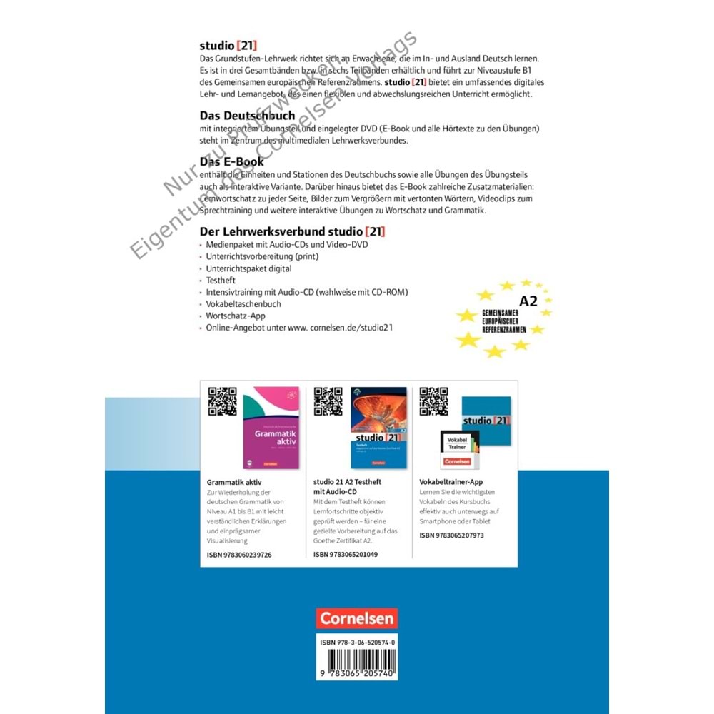 Studio 21 A2 Gesamtband Kurs Und Übungsbuch Mit DVD