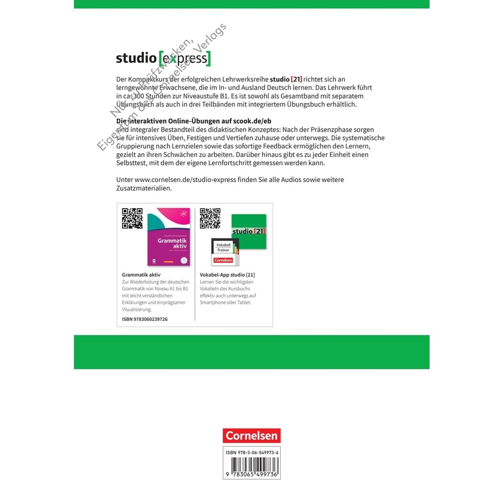 Studio Express B1 Kurs Und Übungsbuch Mit Audios Online