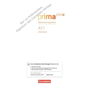 Prima Plus A1.1 Arbeitsbuch Mit CD