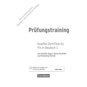 Prüfungstraining A1 Goethe-Zertifikat Fit 1