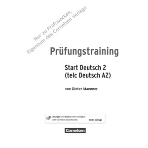 Prüfungstraining Start Deutsch/Telc A2 Mit Audio