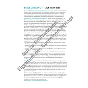Fokus Deutsch C1 Kurs und Übungsbuch