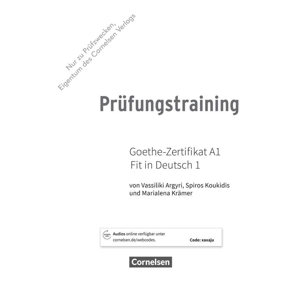 Prüfungstraining A1 Goethe-Zertifikat Fit 1